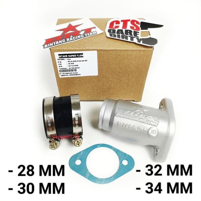 (Allthebest) INTAKE BRT KLX 150 SUPER FLOW 28 30 32 34 mm Manifold Manipol PE SF