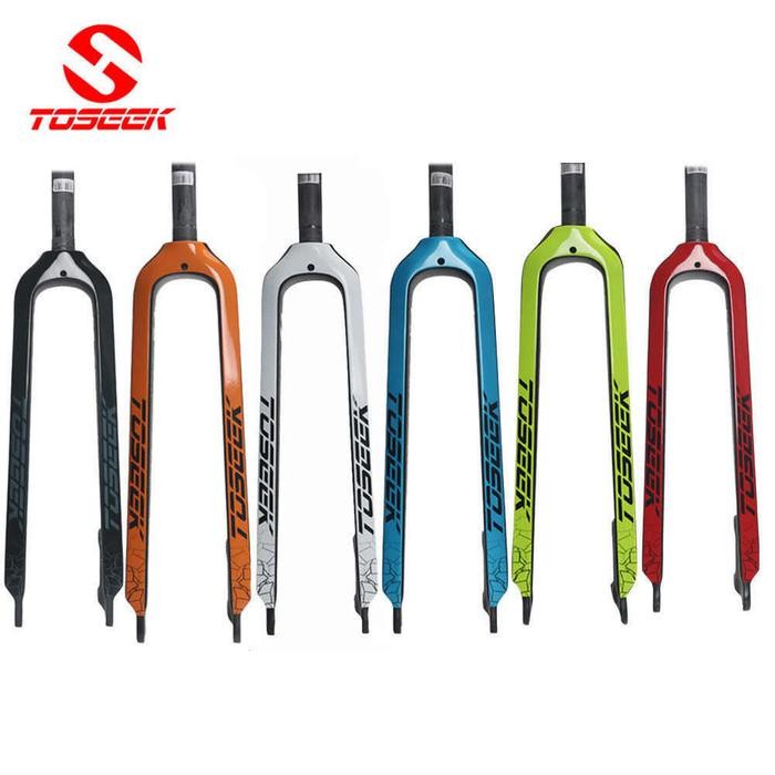 Paling Baik Fork Sepeda Rigid Carbon Mtb/Roadbike Toseek Os 26 27.5 29Er 700C