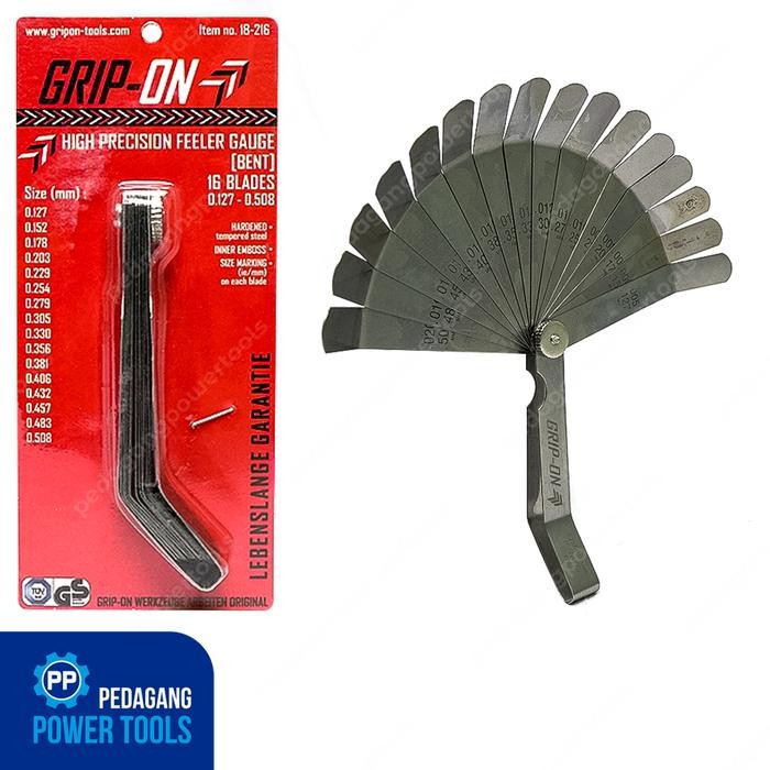GRIP ON FULLER 16 BLADES BENGKOK KUNCI STEL KLEP FEELER GAUGE 18-216