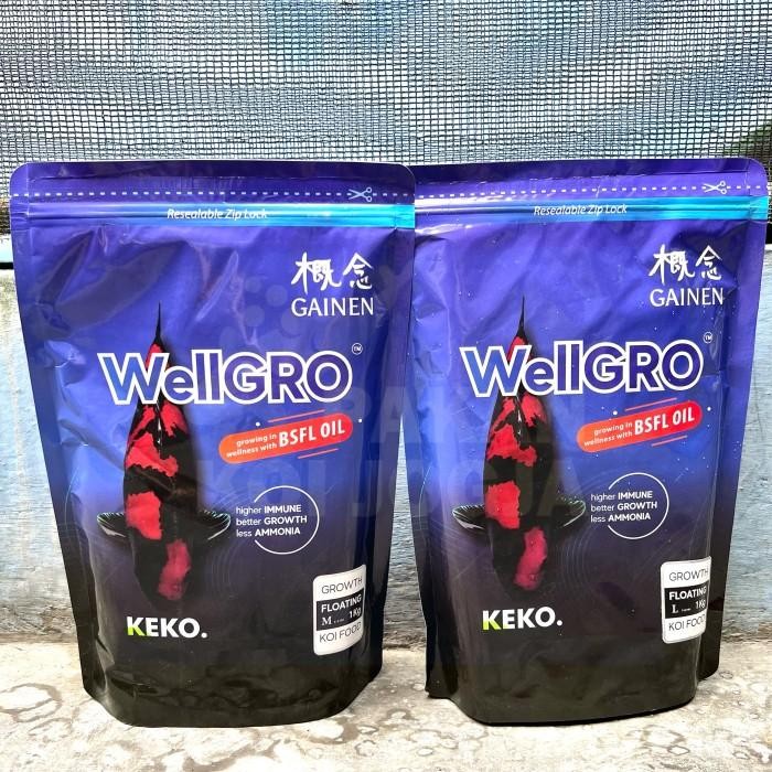PELET PAKAN KOI WELLGRO GROWTH FLOATING 1 KG