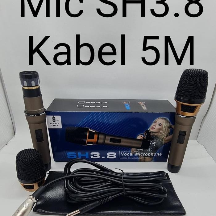 Mic Shure 3.8 Mic Karaoke Kabel 5 M