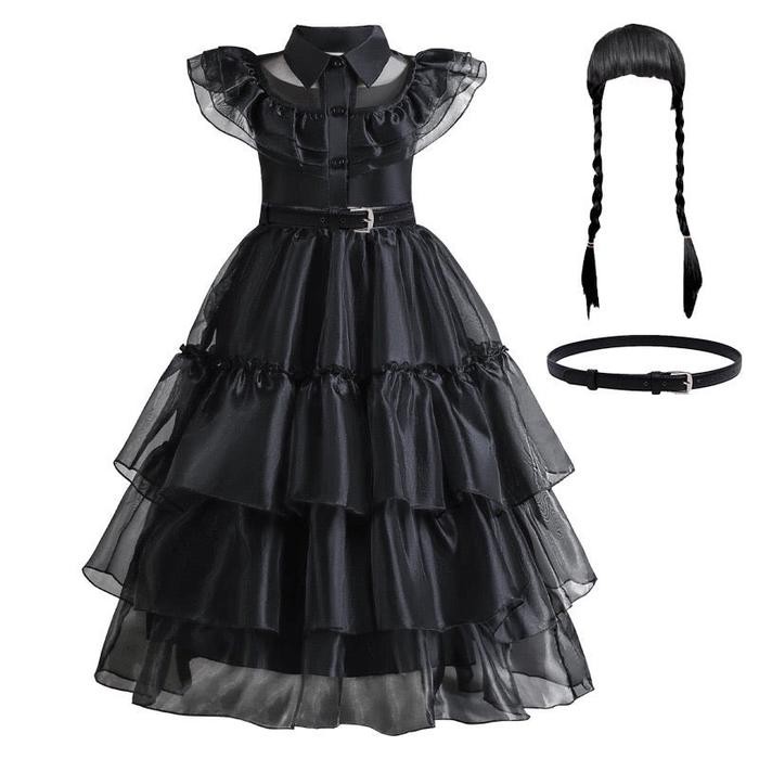 Wednesday Kids Black Dress / Kostum Wednesday Dress Hitam Anak Baju Fashion Terlaris