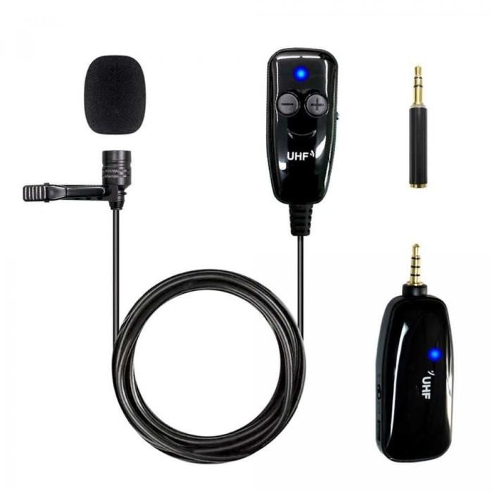 Mikrofon Mic Clip On Wireless UHF Presentasi Tour Imam Masjid Mushola