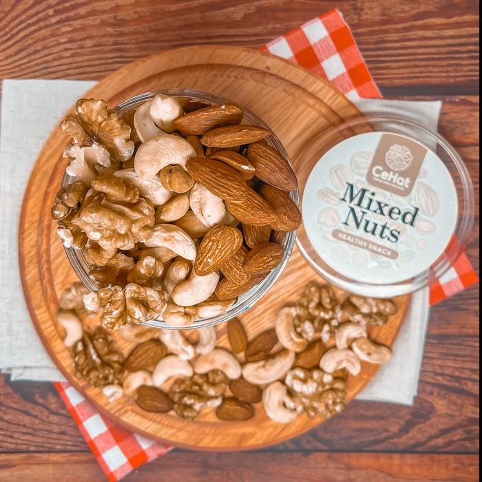 

Cehat Mixed Nuts Roasted Healthy Kacang Panggang Almond Walnuts Cashew Mete Kacang Campur