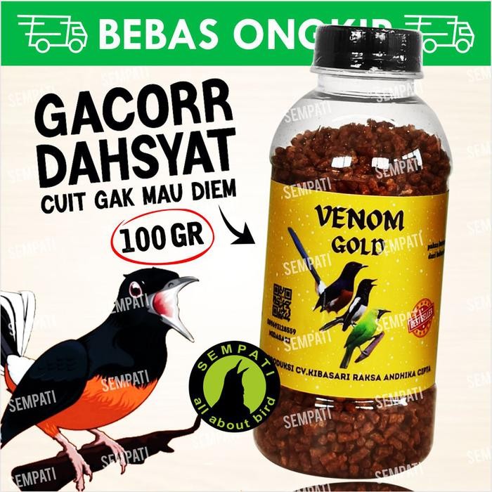 Pakan venom gold voer pur burung murai cucak ijo f1 kibasari tanpa EF