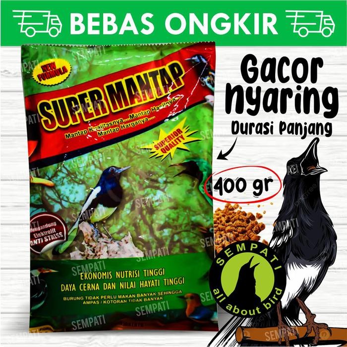 SUPERFIT SUPER MANTAP VOER PUR PAKAN BURUNG MURAI WAMBEY JALAK CUCAK