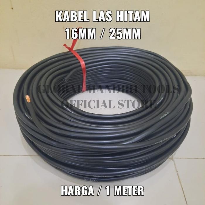 (Allthebest) Kabel las 16mm/25mm Hitam Kabel Mesin Travo las Listrik 16mm