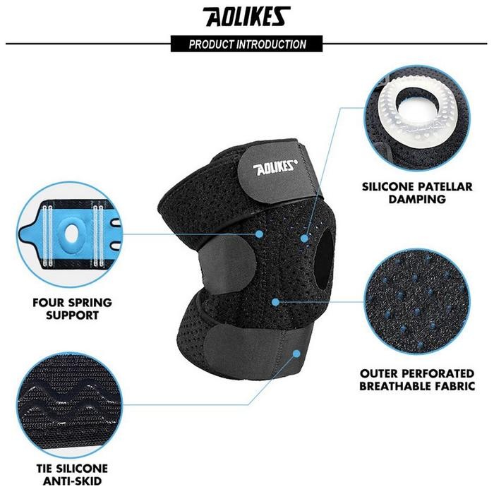 Original.. Aolikes 7915 Knee Pad Knee Support Brace Pelindung Deker Lutut Aolikes