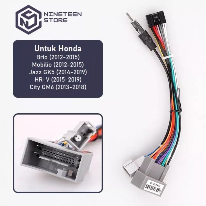 Kabel Soket Honda Jazz GK5 HRV Brio Mobilio City PNP Headunit Android