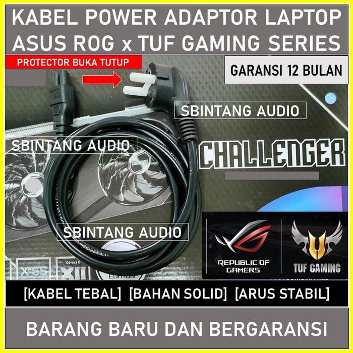 Kabel power adaptor charger laptop asus rog 3 lubang original