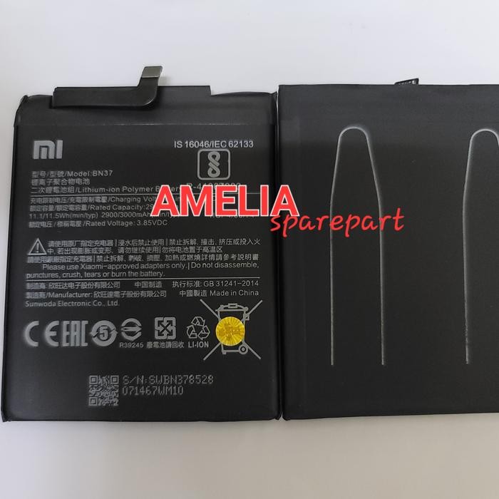 BATERAI BATRE REDMI 6 6A BN37 ORI NEW