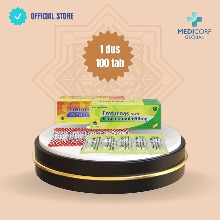 (Expert) Emturnas paracetamol forte 500 & 650 mg obat nyeri demam
