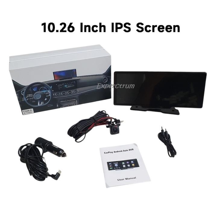 CAR DVR / Dashcam mobil 10.26" 4K + GPS + WIFI, Support Android Auto, Apple Car Play & Mirrolink