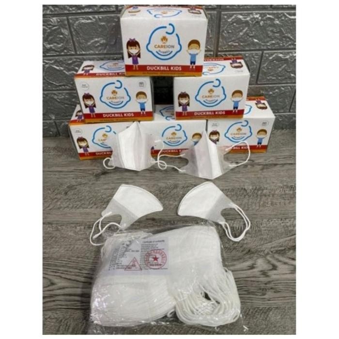 (Expert) Masker duckbill anak polos isi 50 pcs / masker duckbill anak