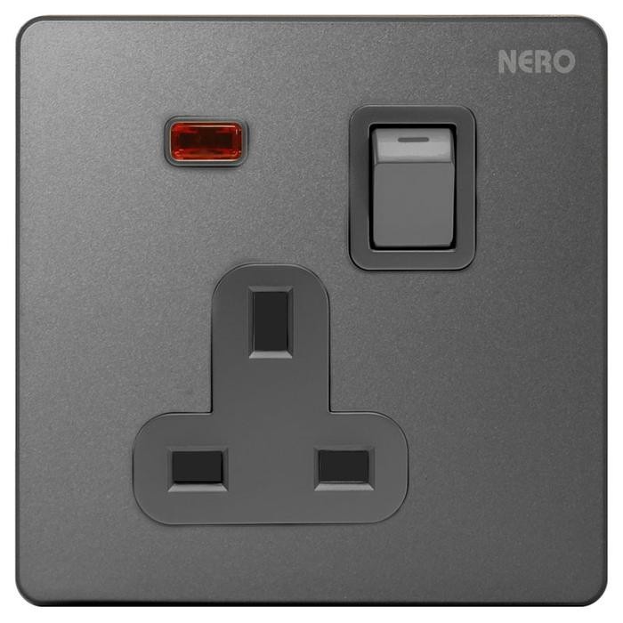 (Allthebest) NERO Stop Kontak AC CASA X2 - X21311VD-GR Grey