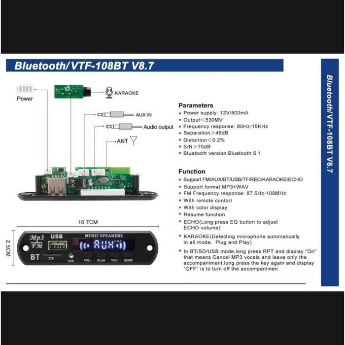 (Allthebest) BARU Modul Bluetooth Echo Karaoke