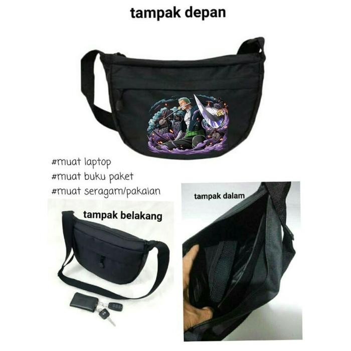 (Expert) FAVORITE Tas Slempang Distro Motif One Piece / Slingbag Jumbo / Tas