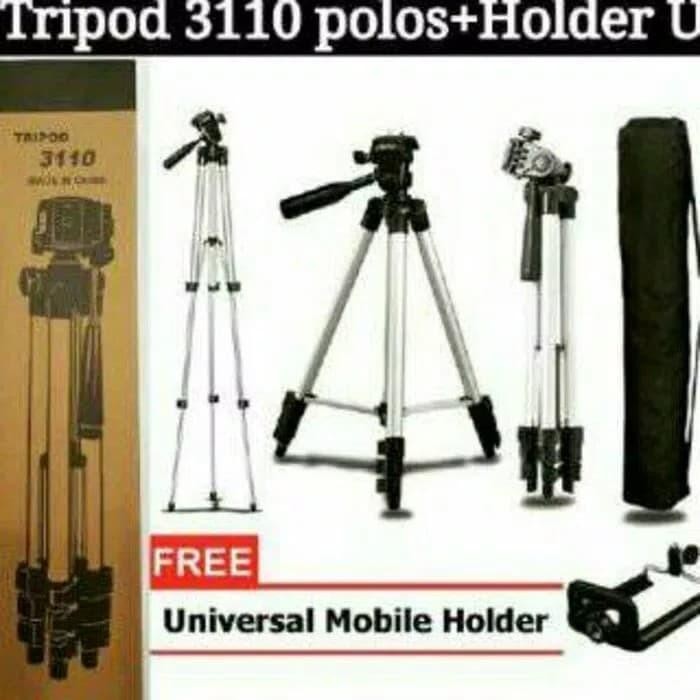 (Expert) tripod 1 meter universal tongsis tripod 1 meter + holder U