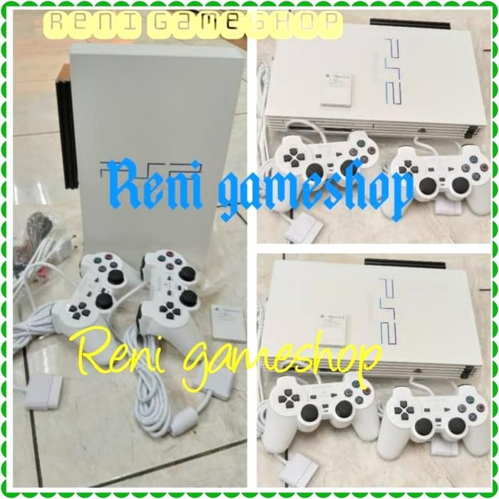 Reni Gameshop Ps2 Fat Model Na Putih Limited Edition Hdd 500Gb Fullgame Paket Komplit Mesin Ps2