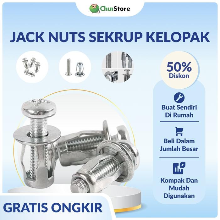 New [COD] Sekrup logam, paku keling berbentuk kelopak bunga, sekrup pengencang bahan