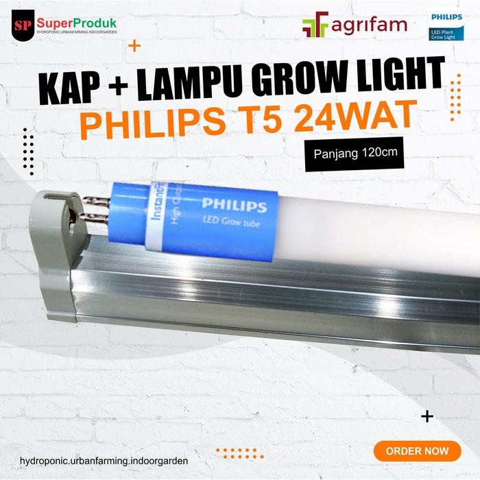 (Expert) Lampu Tanaman Grow Light Philips T5 24w 120cm LED