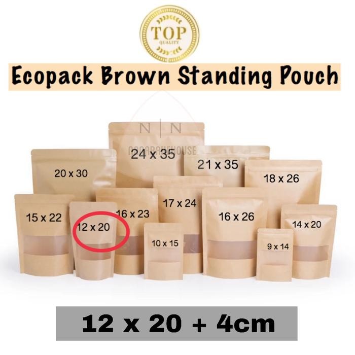 

Ziplock bag kemasan kopi bubuk standing pouch kemasan 12x 20