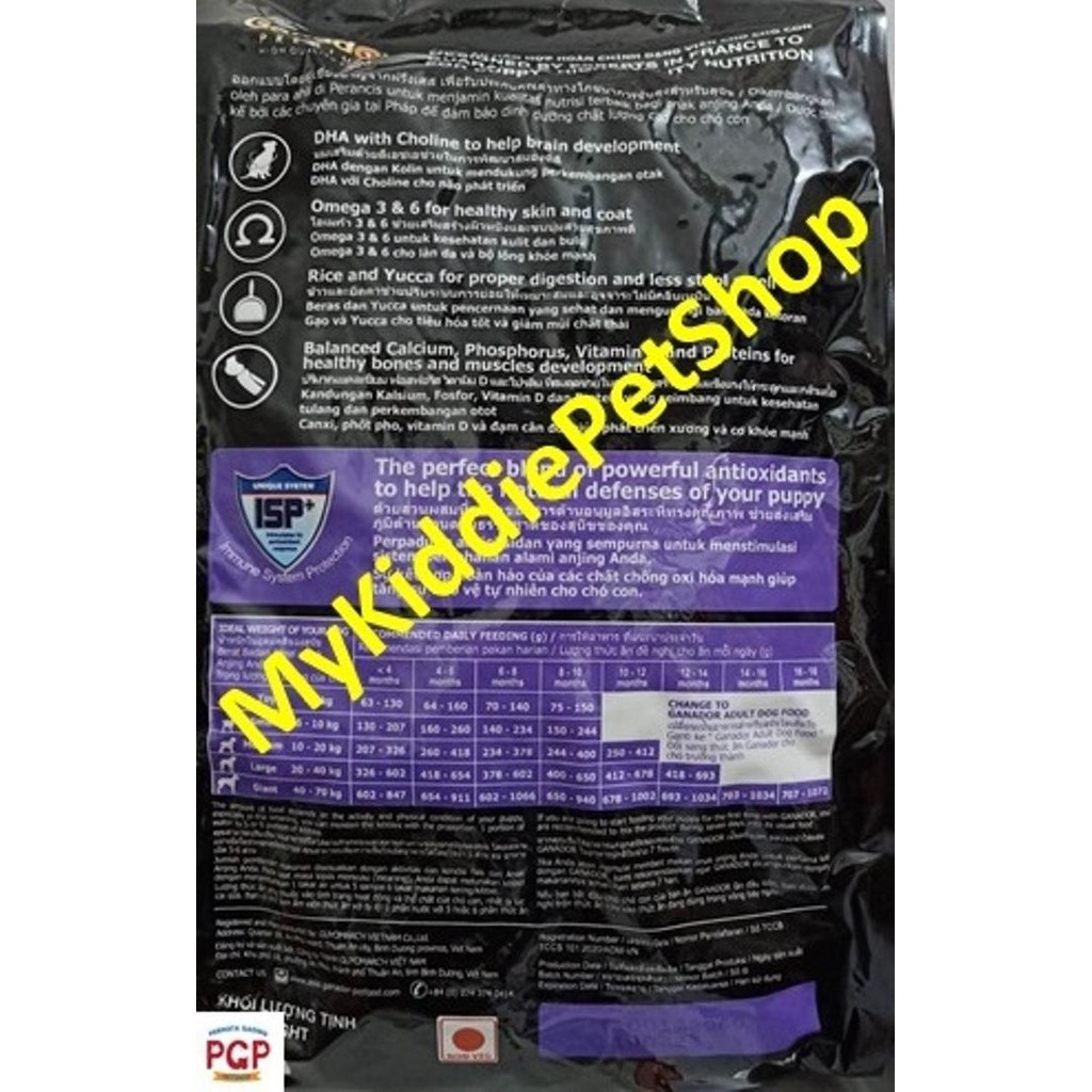 Makanan Anak Anjing Dog Food Ganador Puppy Premium Milk DHA 3Kg Susu