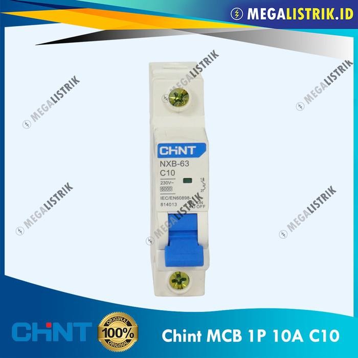 [Expert] Chint MCB 1P / Phase 10 Ampere / 10A / 10 A 6kA SNI NXB-63 C10