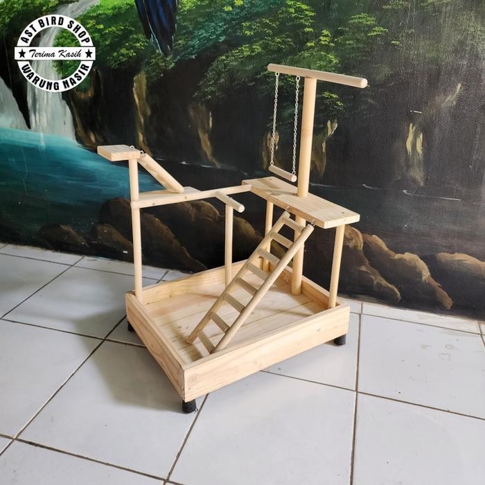 Playground tangkringan bermain burung parrot small conure , indian ringneck dll