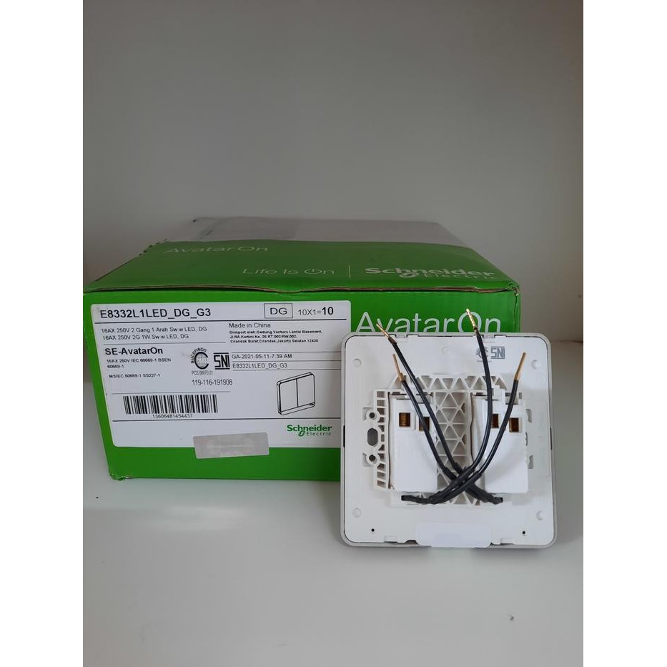 Unik Saklar Seri Avatar Dark Grey Schneider