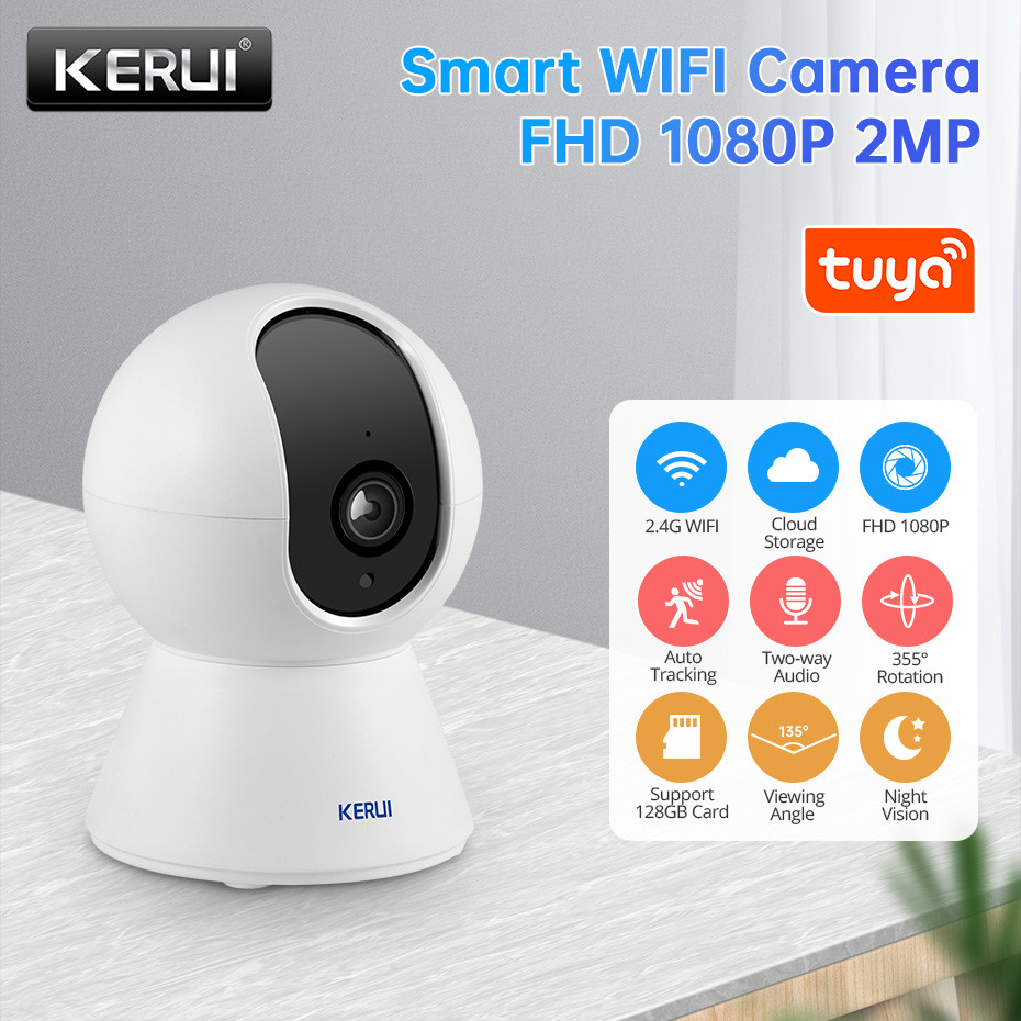 KERUI Wireless 3MP Tuya Smart Mini WiFi IP Camera Indoor Security