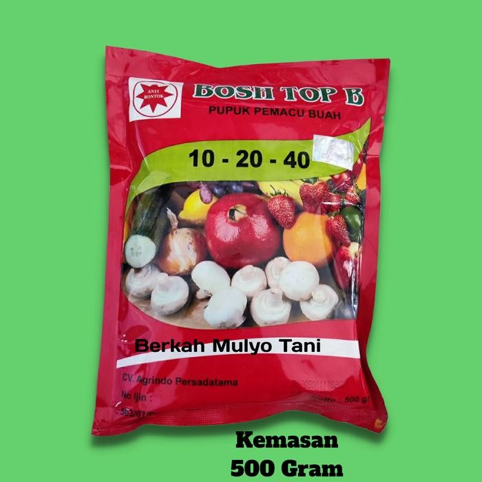 Terlaris PUPUK PEMACU BUAH BUNGA BOSHTOP B 500GRAM NPK 10-20-40 SALE