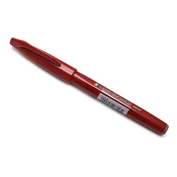 

pentel touch brush sign pen - red kode 106