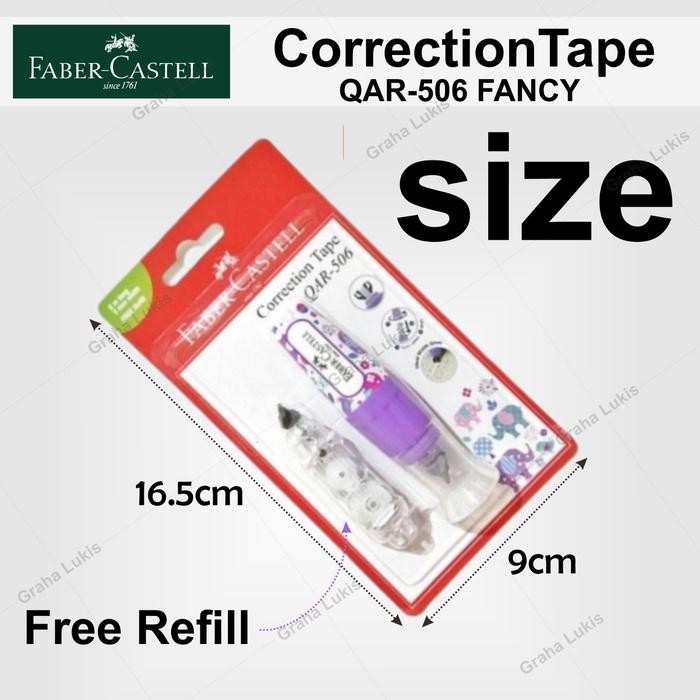 

faber castell correction tape / tipe x faber castell qar-506 fancy kode 142