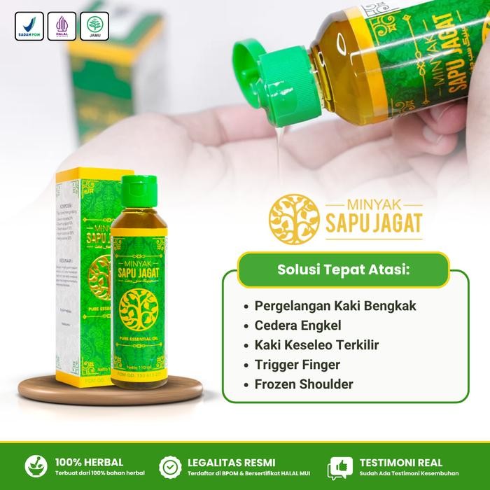Sapu Jagat Minyak Urut Gosok Kaki Bengkak Keseleo Terkilir Memar Nyeri Cedera Engkel Trigger Finger