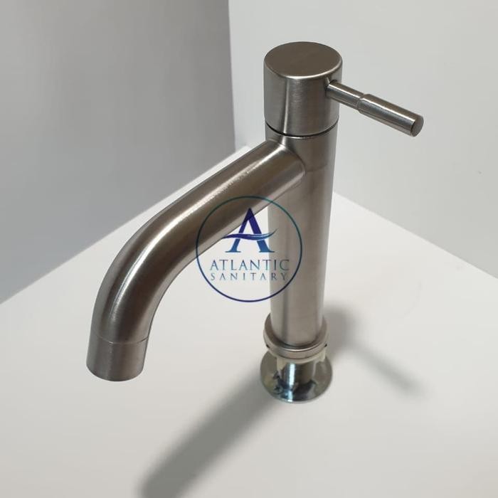 Kran Wastafel Bambu Stainles Steel/Kran Wastafel Berdiri Air Dingin