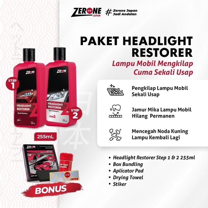 Pembersih Kerak Lampu Headlight Restore Zerone Kode 952