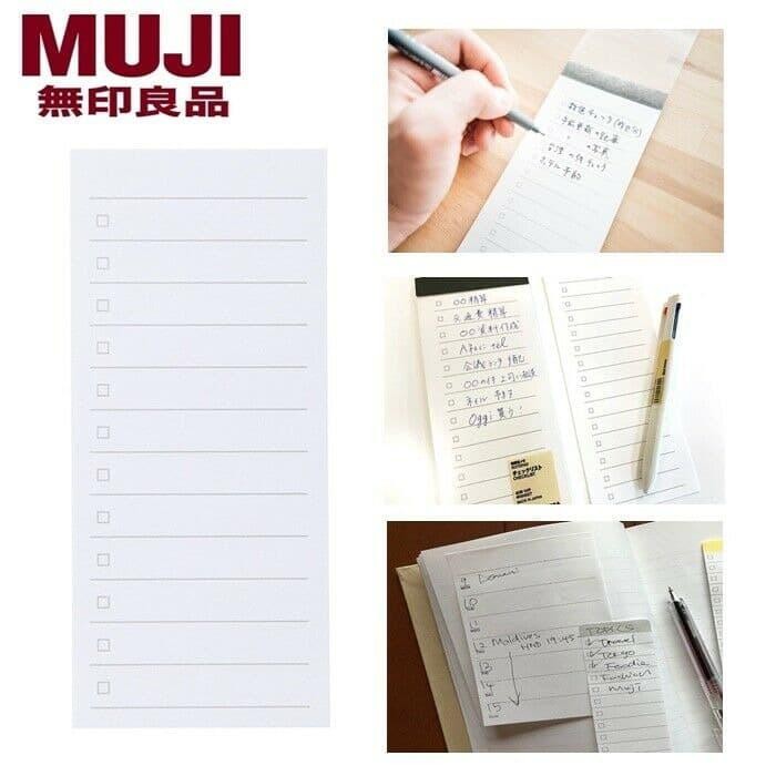 

Plain Muji Checklist / Memo Book Notepad - Buku Catatan