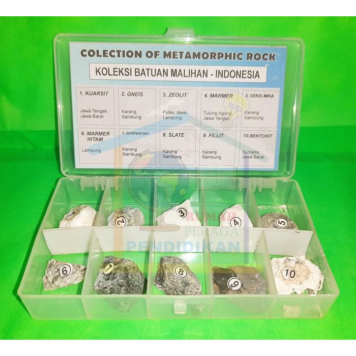 

Ready Koleksi / Spesimen Batuan Malihan (Collection of Metamorphic Rock)