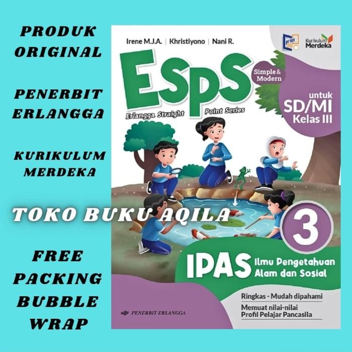 

Ready Buku Esps IPAS Kelas 3 SD/MI Erlangga Kurikulum Merdeka Alam & Sosial