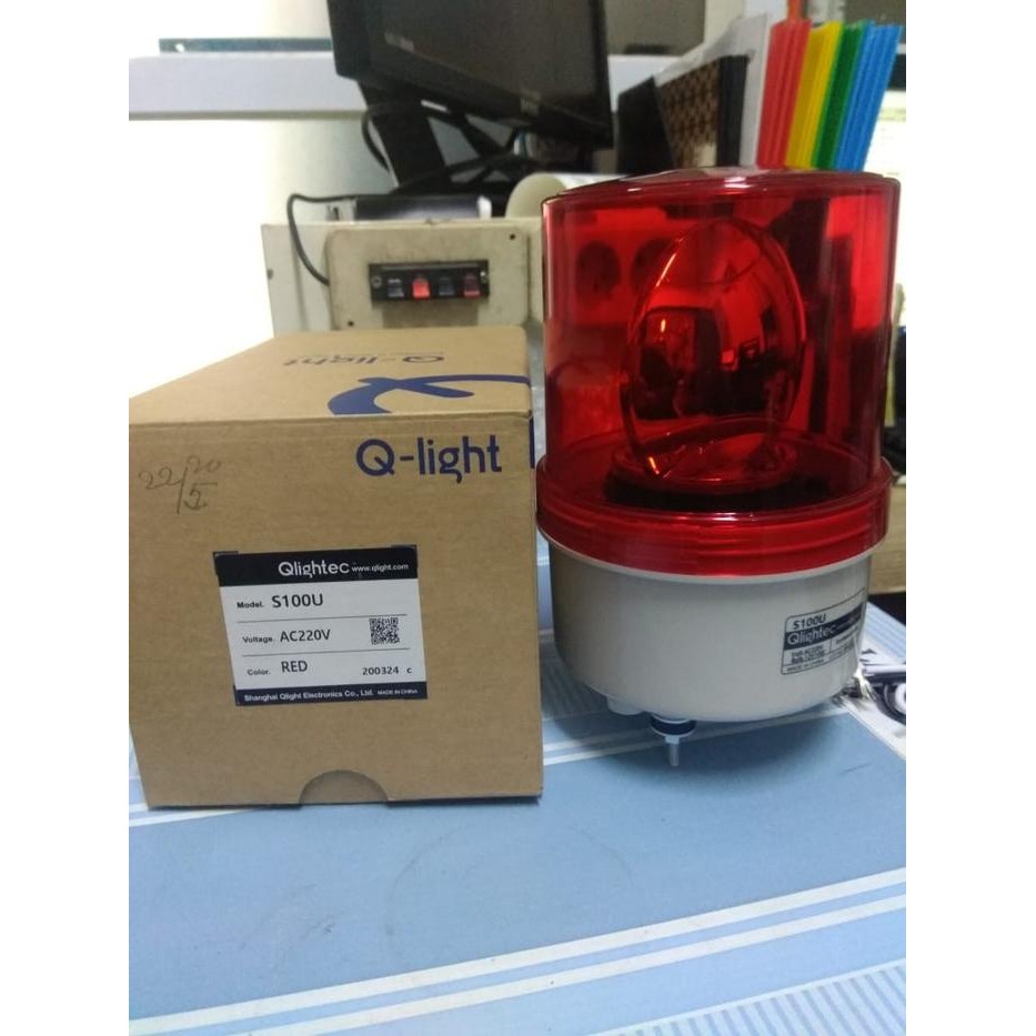 TERBARU Qlight Warning Light S100U-220V QLight Green/RED - Merah