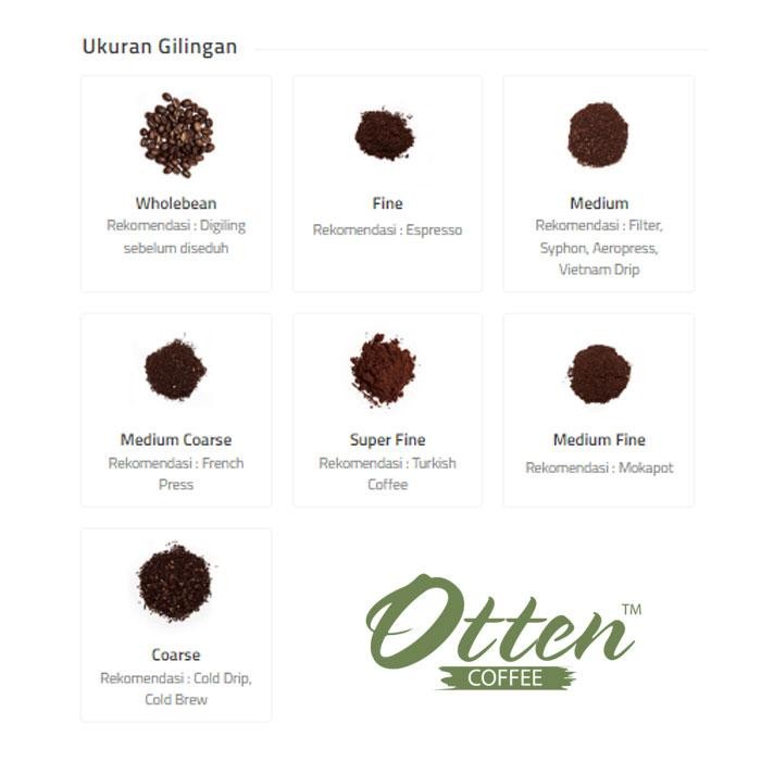 

KOPI ARABICA FLORES BAJAWA 500G - BIJI / BUBUK KOPI OTTEN COFFEE