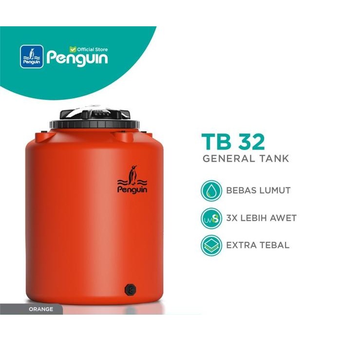 Terlaris Tangki Air Plastik Penguin Tb-32 (300 Liter) Toren Air Tandon Air