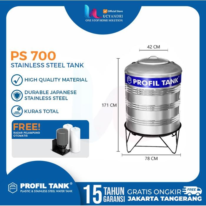 Terlaris Tangki Air Stainless Profil Tank Ps 700