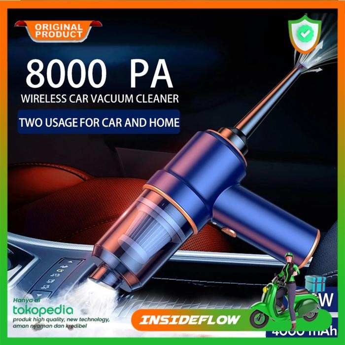 Terbaik Pompa Vacuum Vakum Cleaner Mobil Vacum Keyboard Karpet Portable 8000Pa