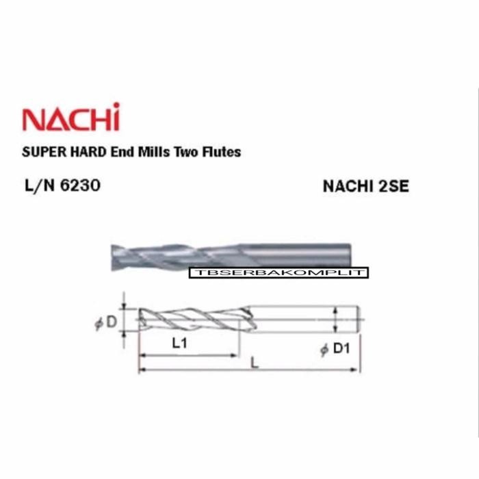 Nachi Endmill 2.5Mm 2 Flute Matabor Mata Bor 2F Mata Flute 2.5 Mm 2Se