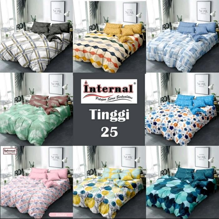 BEST SELLER sprei internal king 180x200 tinggi 25 motif kasur no 1 seprei