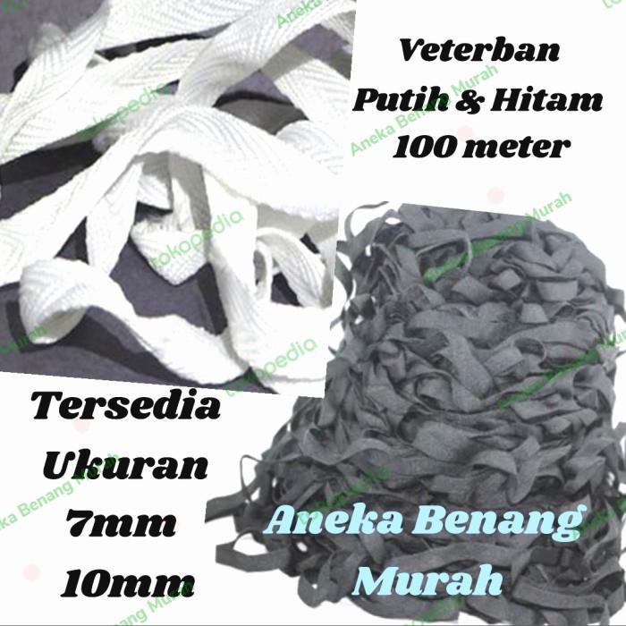 BEST SELLER Veterban Hitam & Putih / Tali Sprei [Per-100meter]