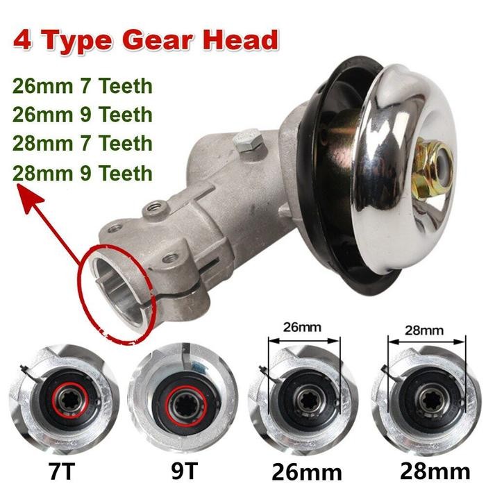 Kepala Mesin Potong Rumput 9 Gear Case Kepala Bagian Mesin Pemotong Rumput Gear Case Kepala Mesin