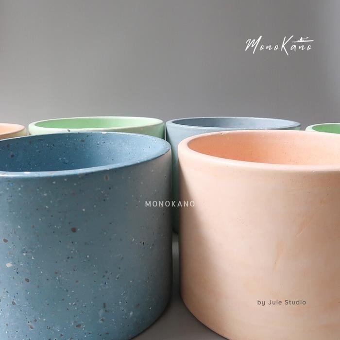 Baru Pot Tanaman Besar D15 Waterproof/Concrete Pot/Cylinder/Bulat/Pot Besar Beton/Grosir/Pot Semen